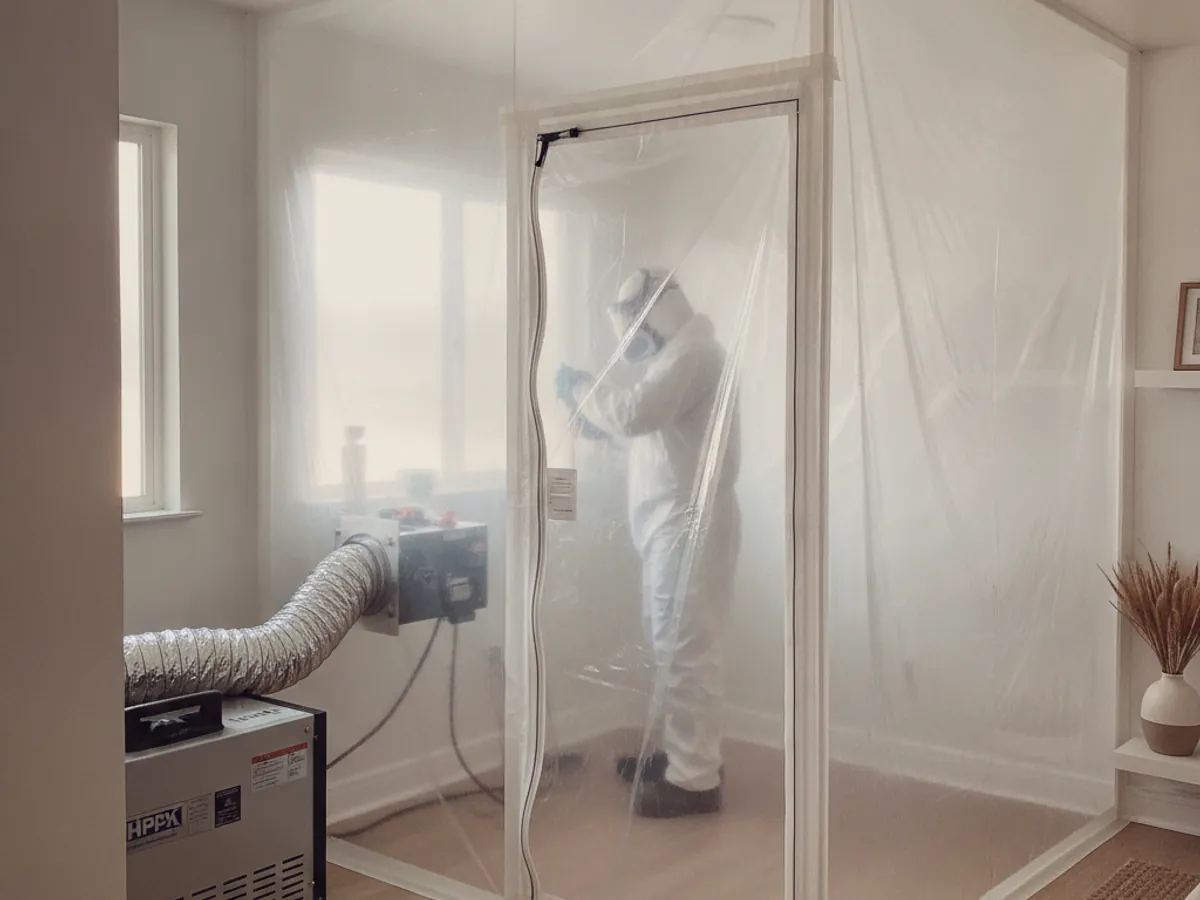 Containment and air scrubbing during a Santa Monica remediation